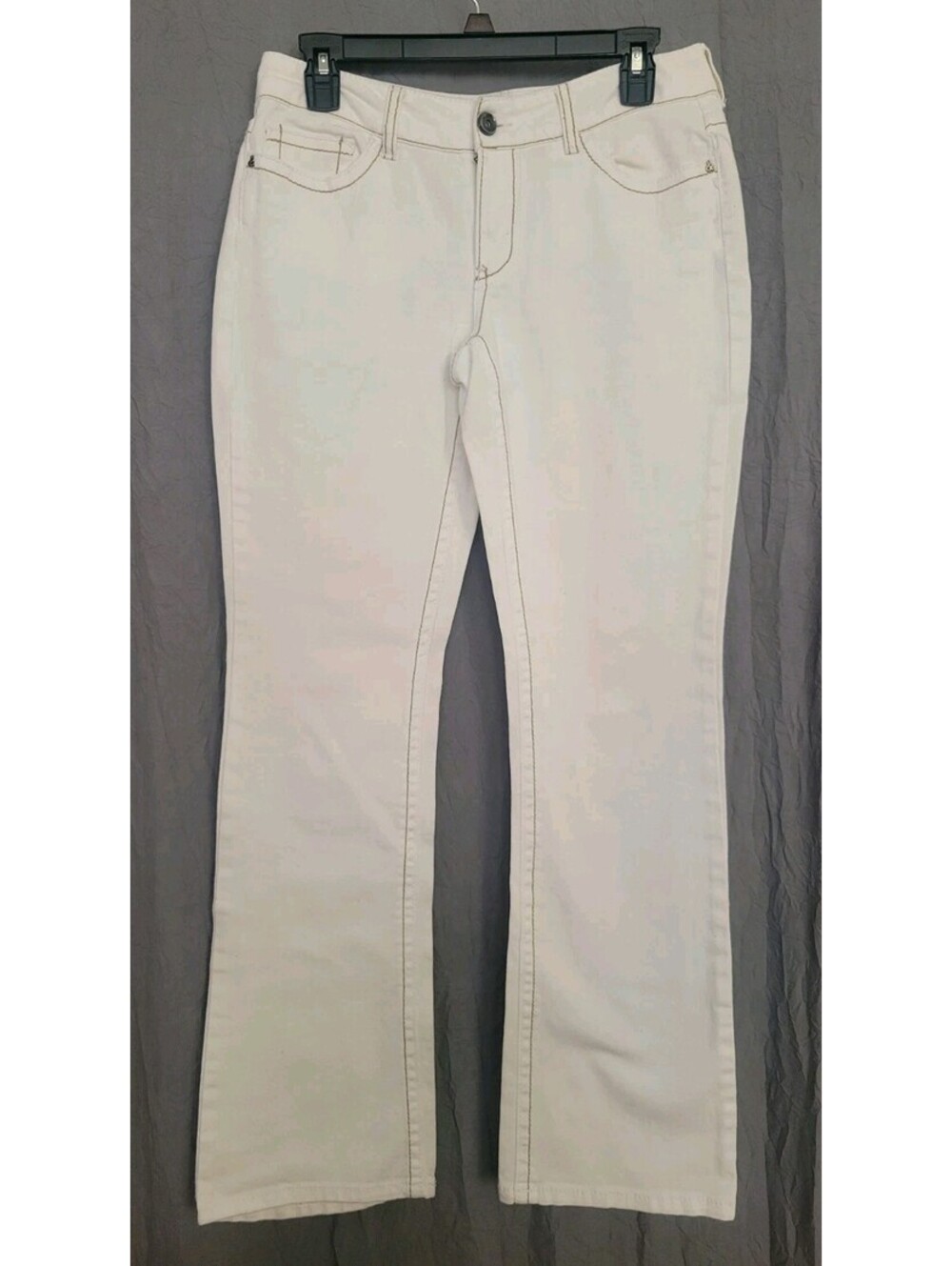 Rocks & Indigo Womens Size 8 White Bootcut Stretch Denim Jeans Pants